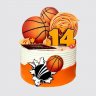 Торт с баскетбольным кольцом и цветами №107511