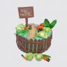 Торт на 70 лет огород с овощами из мастики №107557