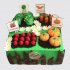 Торт огород на День Рождения с цветами №107563