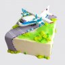 Детский торт с самолетом в облаках №107579