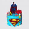 Торт на День Рождения со значком Супергероя №107610