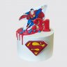 Праздничный торт со значком Супермена №107619