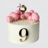 Оригинальный торт для девочки гимнастки с цветами №107651