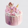 Оригинальный торт для девочки гимнастки с цветами №107651