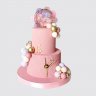 Торт для гимнастки девочки 11 лет с цветами №107656