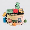 Торт на День Рождения мальчику 3 года с поездом №107802