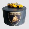 Черный торт в виде значка Lamborghini №107858