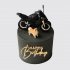 Черный торт на День Рождения с мотоциклом №107916