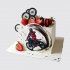 Торт на юбилей 30 лет для мотоциклиста с клубникой №107928