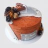 Торт в виде стены из кирпича на День строителя №107990