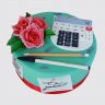 Торт для бухгалтера на День Рождения с деньгами из мастики №108071