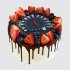 Классический торт водителю с ягодами №108114