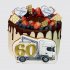 Торт на День Рождения мужу водителю в 60 лет с ягодами №108120
