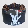 Черный торт Рок с черепом №108132