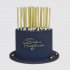 Торт черный на День Рождения мужчине со свечками №108160