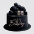 Торт на День Рождения 25 лет черный для мужчины №108163