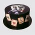 Черный торт на День Рождения 14 лет в стиле Джокер №108184