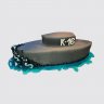 Черный торт в форме подводной лодки №108202