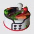 Праздничный торт для повара с овощами из мастики №108242