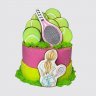 Торт в виде спортивной игры теннис с ягодами №108276