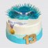Торт на День Рождение 13 лет пловцу с медалью из мастики №108292
