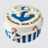 Торт на День Рождения моряку 35 лет с фотопечатью №108379