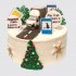 Торт на День Рождения мужчине Газель на зимней дороге №108421