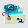 Праздничный торт водное поло с воротами из мастики №108439