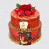 Двухъярусный торт Великолепный век с цветами №108460
