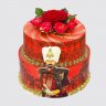 Черный торт в стиле Великолепный век на годовщину девушке 30 лет №108461
