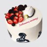 Торт на День Рождения 61 год шахтеру с ягодами №108469