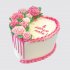 Торт в форме сердца с цветами Я люблю тебя №108505