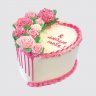 Нежный торт с сердечком Я тебя люблю №108506