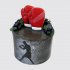 Черный торт бокс с перчатками и ягодами №108514
