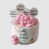 Нежный торт для свекрови с цветами №108532