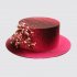 Торт в виде красной шляпы с цветами №108589