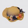 Торт шляпа с цветами из мастики №108596