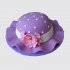 Торт шляпа с цветами из мастики №108596