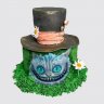 Торт в форме шляпы с часами №108601