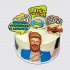 Прикольный торт с надписями на День Рождения борода №108613