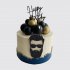 Торт мужчина с бородой на День Рождения с шоколадными шарами №108622