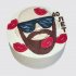 Торт на День Рождения 40 лет борода с поцелуями №108628