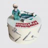 Праздничный торт пластическому хирургу с фигуркой женщины №108639