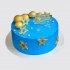 Классический торт с вертолетом и звездами из мастики №108671