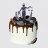 Двухъярусный торт на юбилей 50 лет юристу №108706