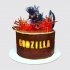 Шоколадный торт Godzilla в огне №108723