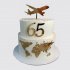 Двухъярусный торт на юбилей 65 лет летчику №108766