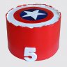 Торт на ДР 7 лет Капитан Америка со звездами №108778