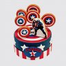 Торт Капитан Америка на День Рождения 5 лет №108784