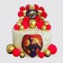 Торт Флеш с фотопечатью и шарами из мастики №108789